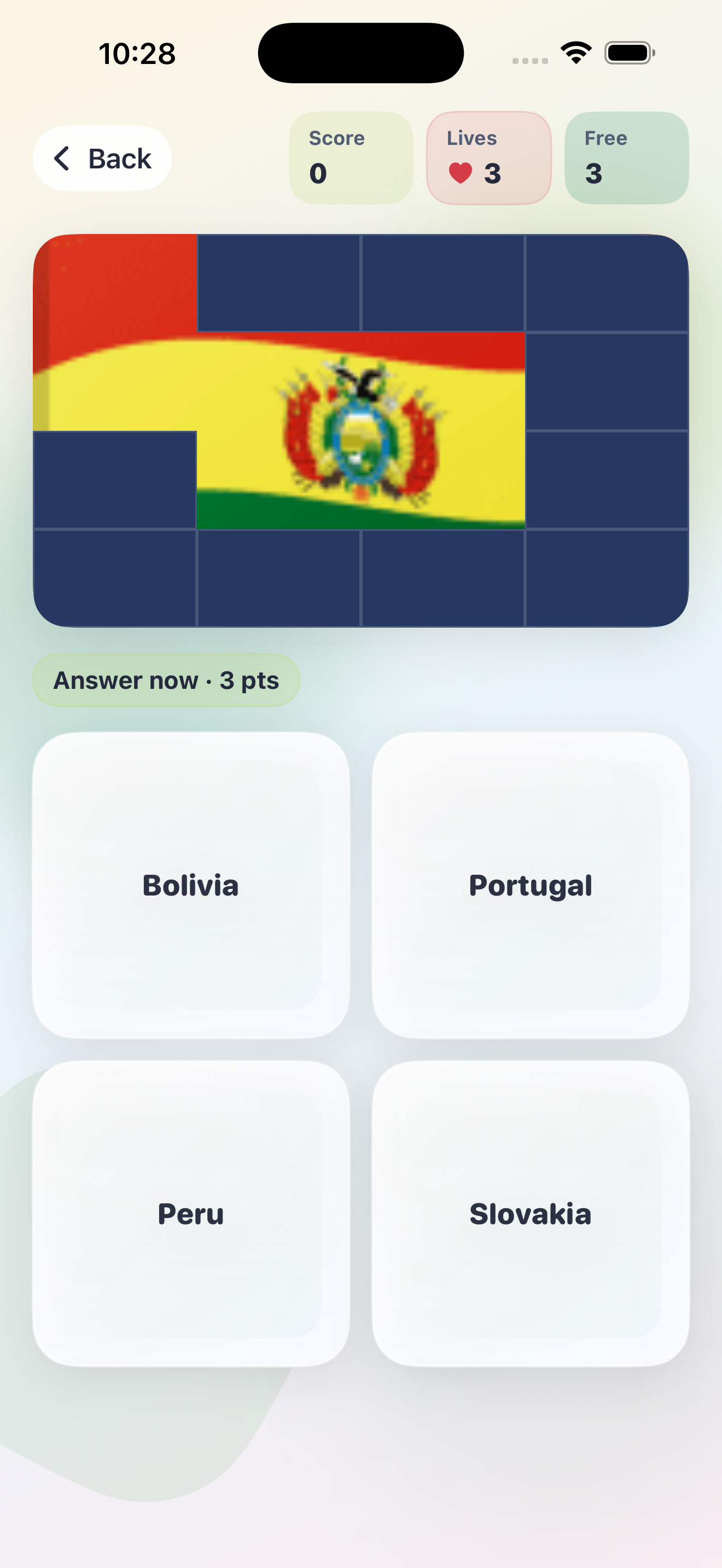 Flags Quiz capital question