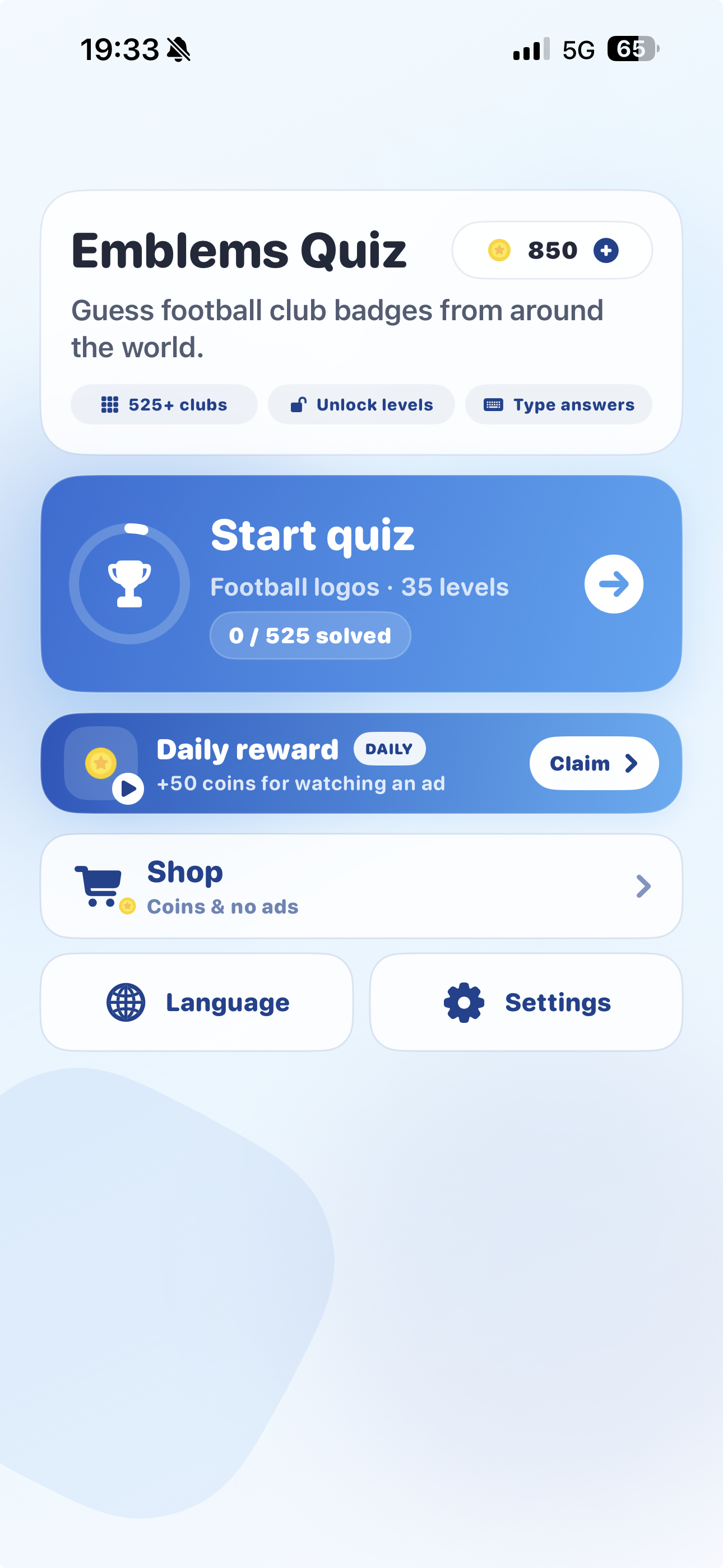 Logo Quiz home screen