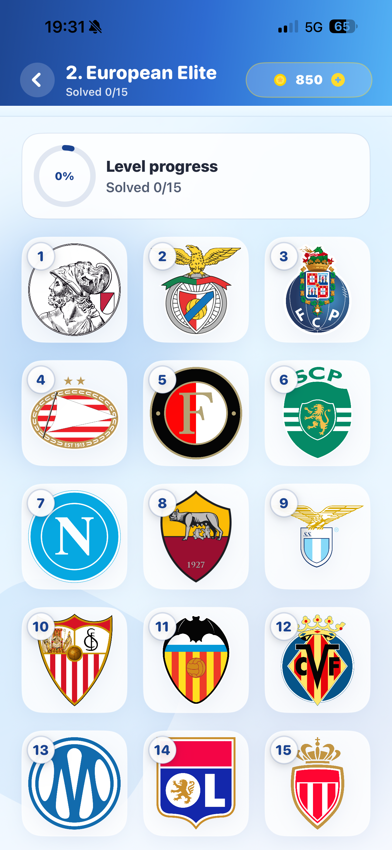 Logo Quiz level grid